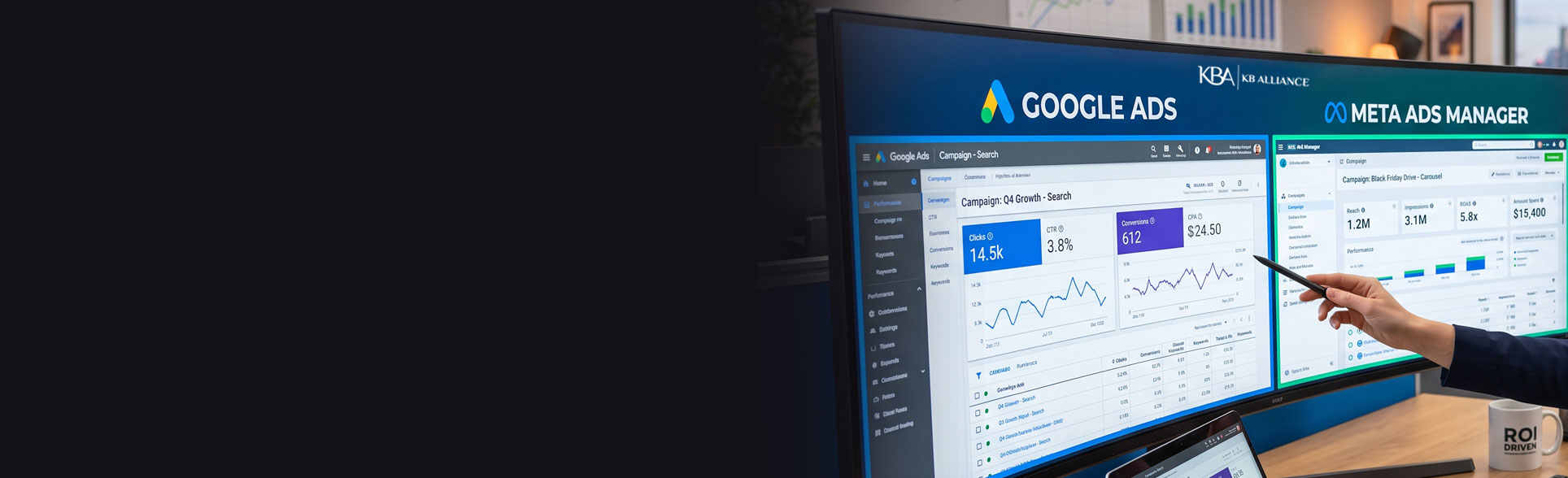 Google Ads and Meta Ads campaign management